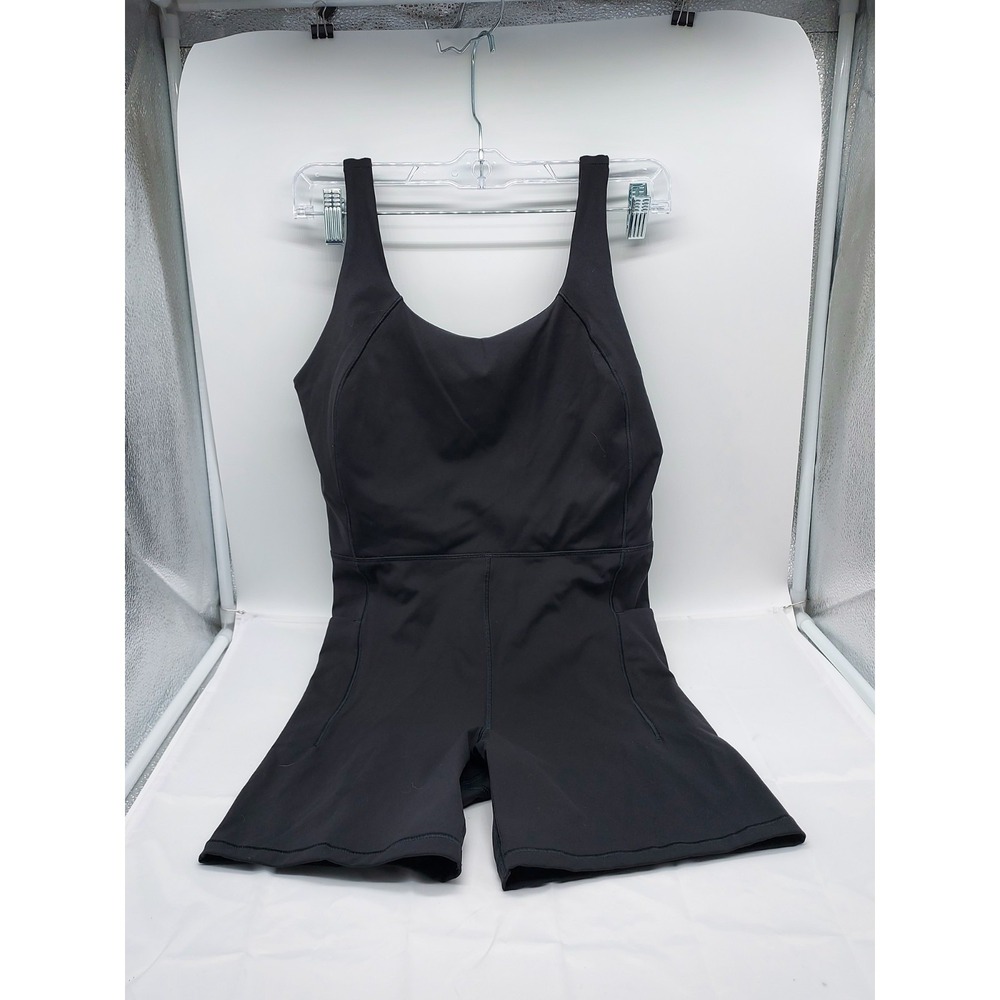 Calia Inspire Womens Black Athletic Bodysuit Romper One Piece Workout Shorts NWT